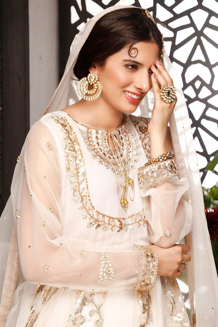 Sanas - Handwork Embroidered Lorex Organza Maxi | Nikhaar | M202019