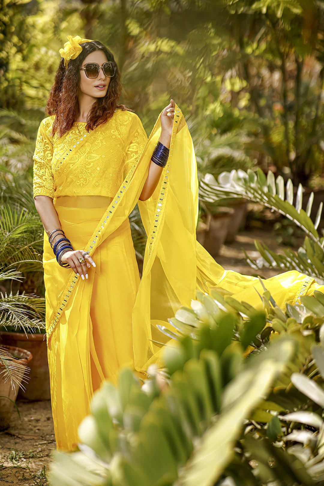 Sanas - Organza Luxury Saree - TITLIYAN - SR202119