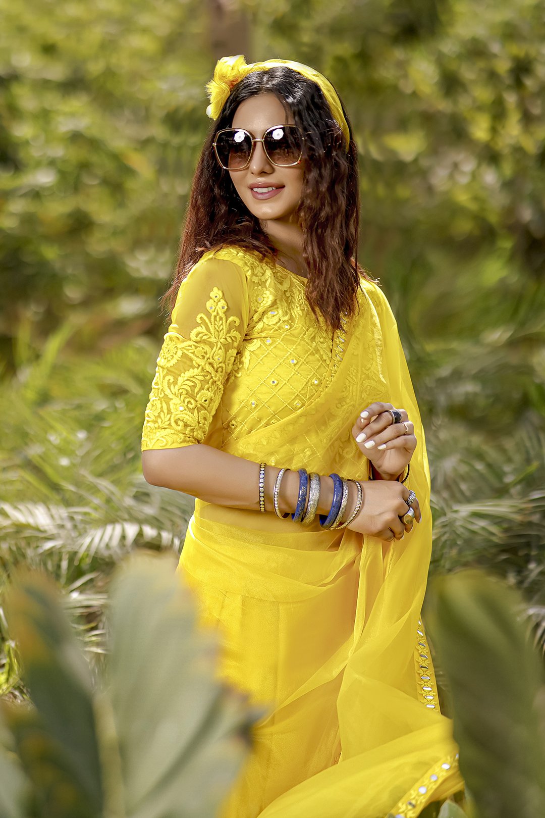 Sanas - Organza Luxury Saree - TITLIYAN - SR202119