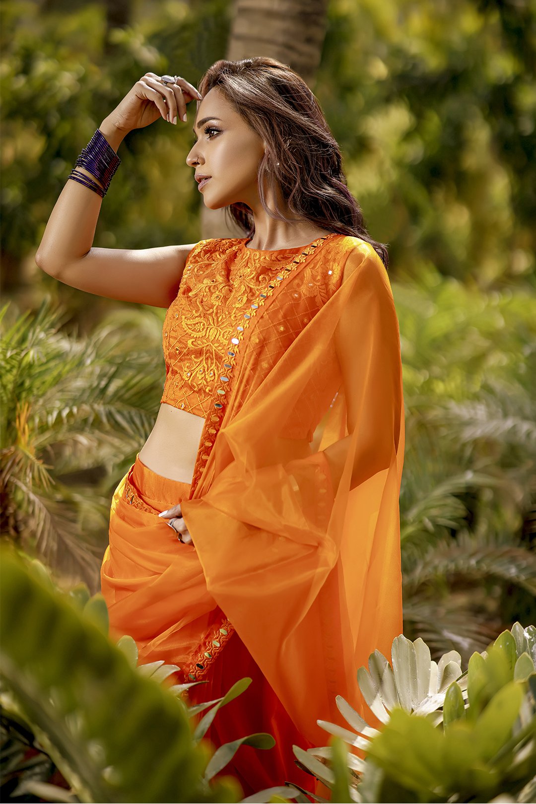 Sanas - Organza Luxury Saree - TITLIYAN - SR202119