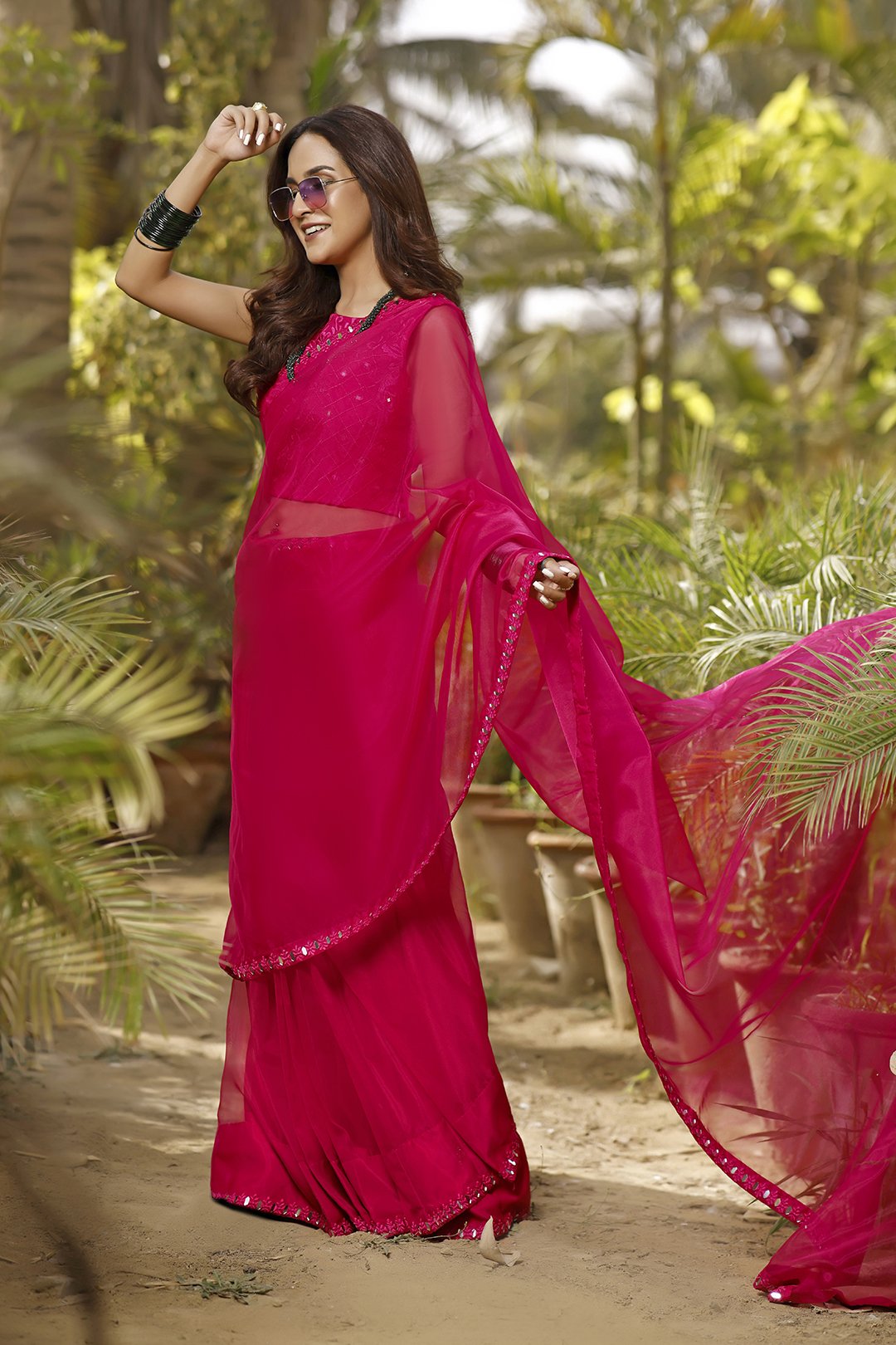 Sanas - Organza Luxury Saree - TITLIYAN - SR202119