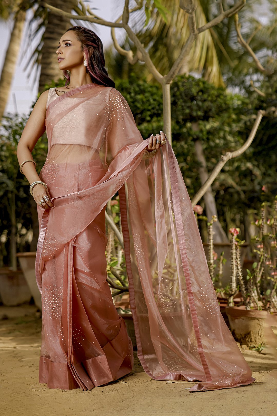 Sanas - Organza Luxury Saree - TITLIYAN - SR202118