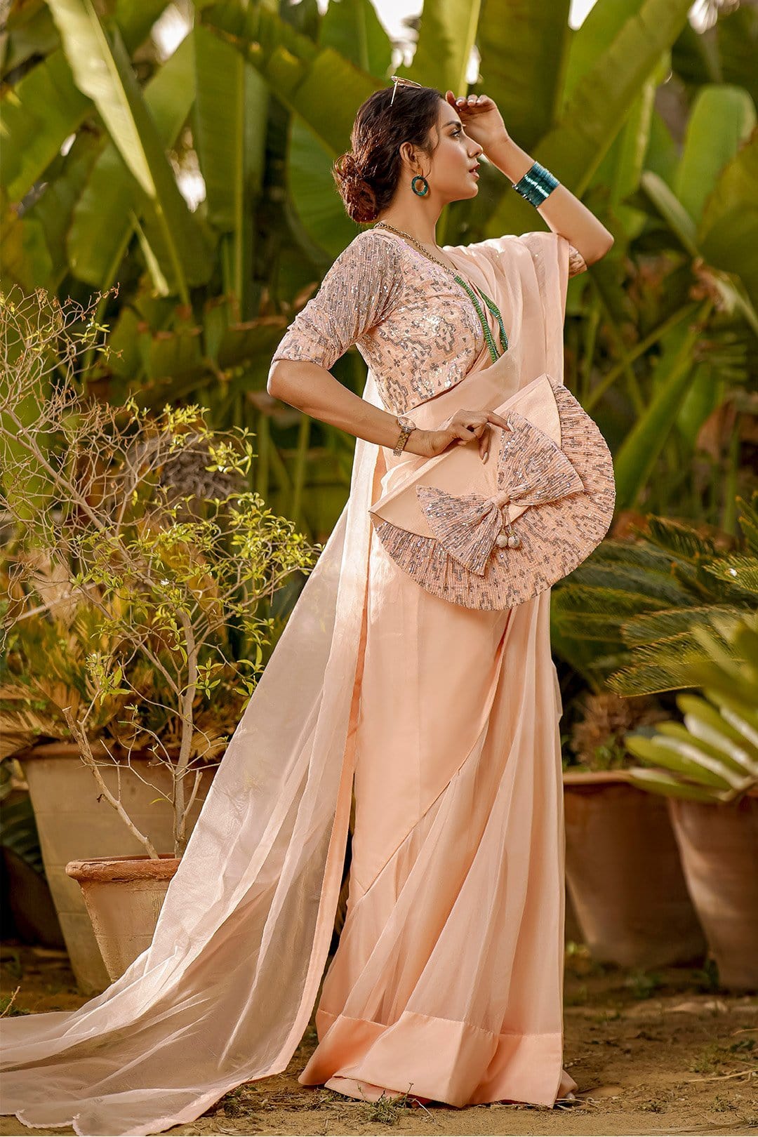 Sanas - Organza Sequins Luxury Saree | TITLIYAN | SR202125