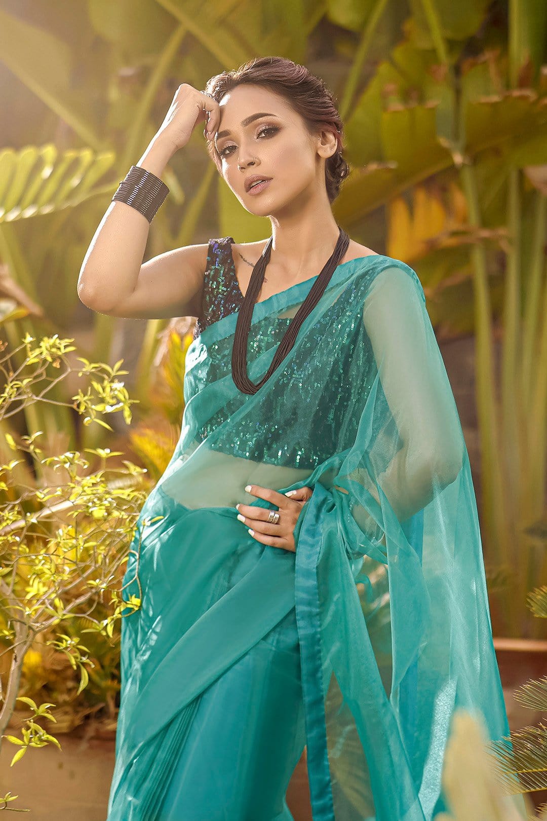 Sanas - Organza Sequins Luxury Saree | TITLIYAN | SR202124