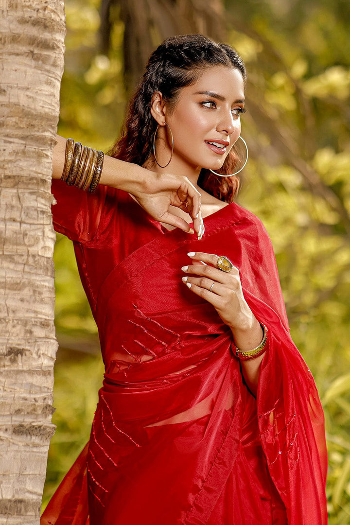 Sanas - Organza Luxury Saree | TITLIYAN | SR202117