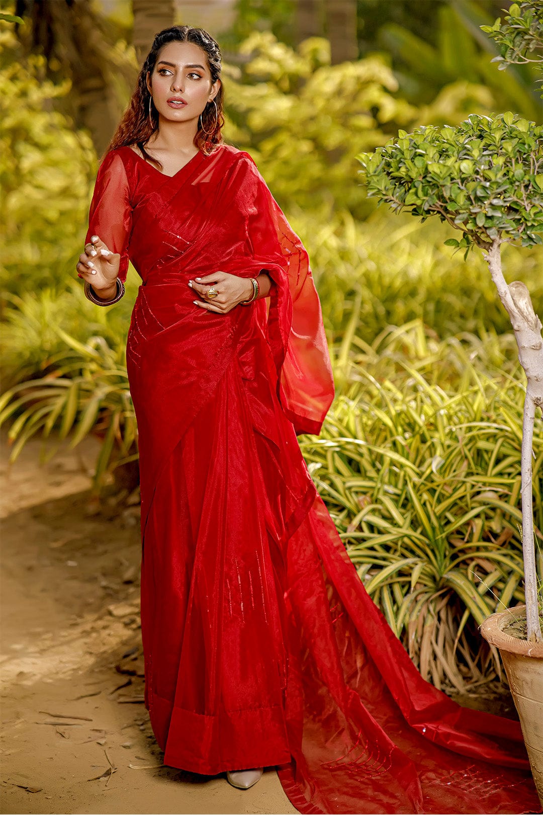Sanas - Organza Luxury Saree | TITLIYAN | SR202117