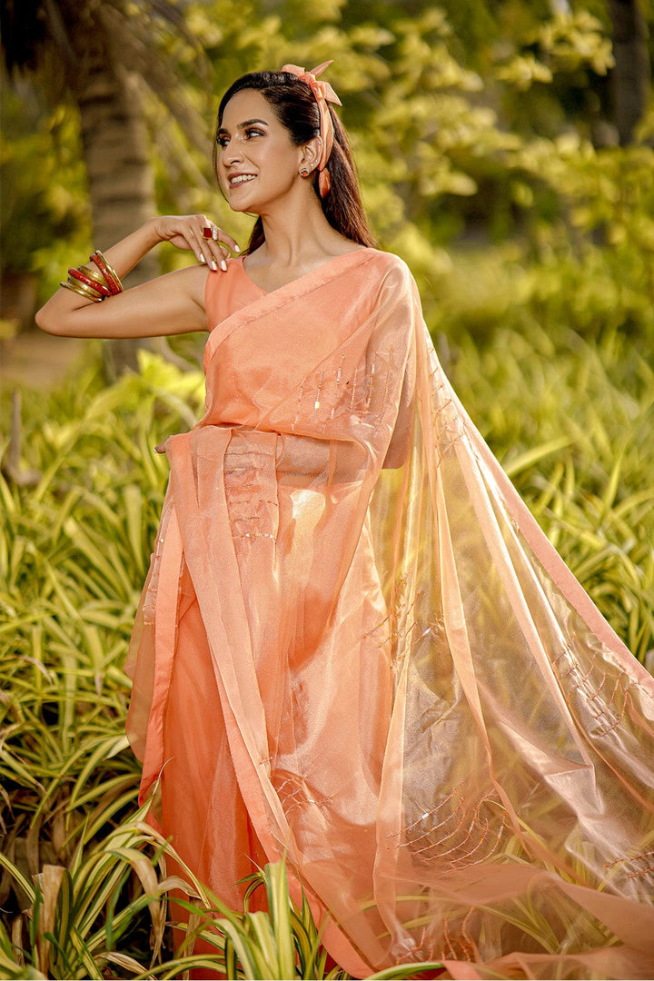 Sanas - Organza Luxury Saree | TITLIYAN | SR202117