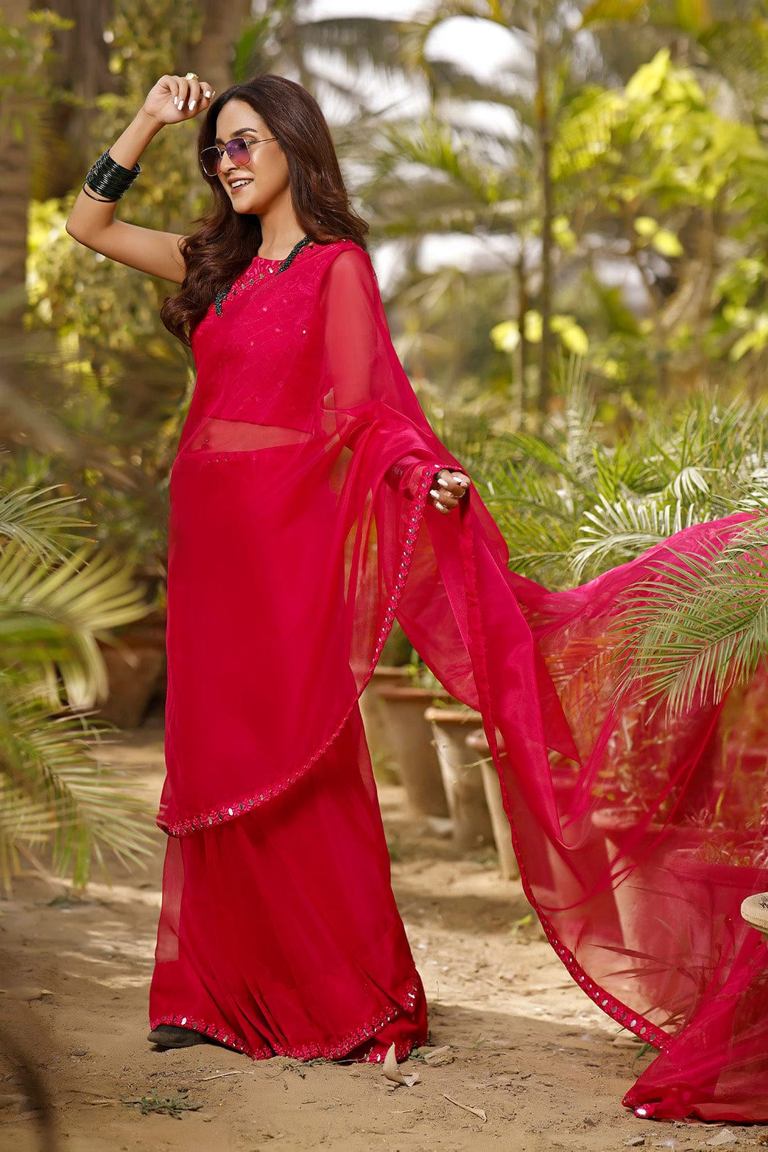 Sanas - Organza Luxury Saree | TITLIYAN | SR202119