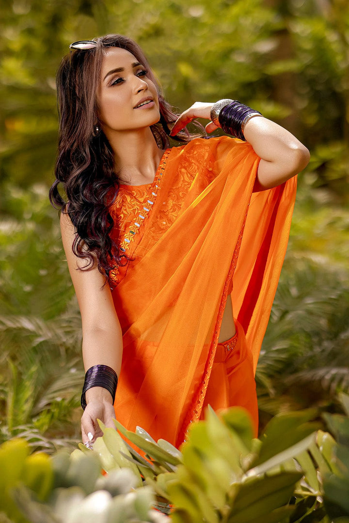 Sanas - Organza Luxury Saree | TITLIYAN | SR202119