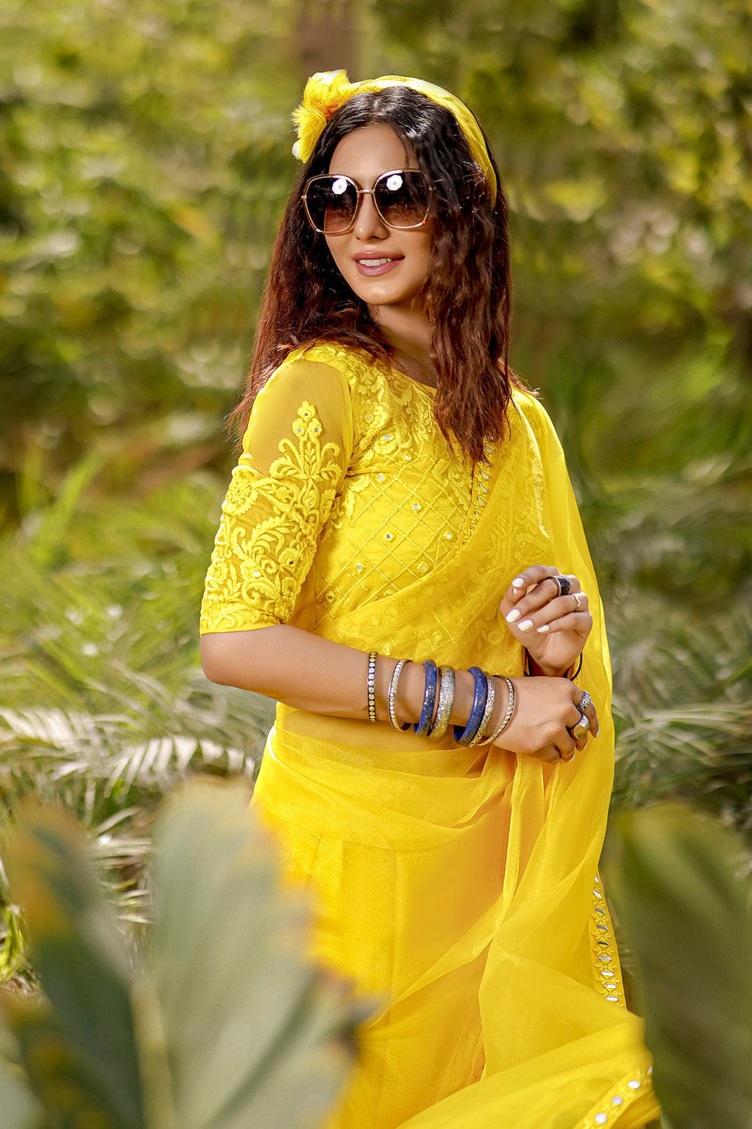Sanas - Organza Luxury Saree | TITLIYAN | SR202119
