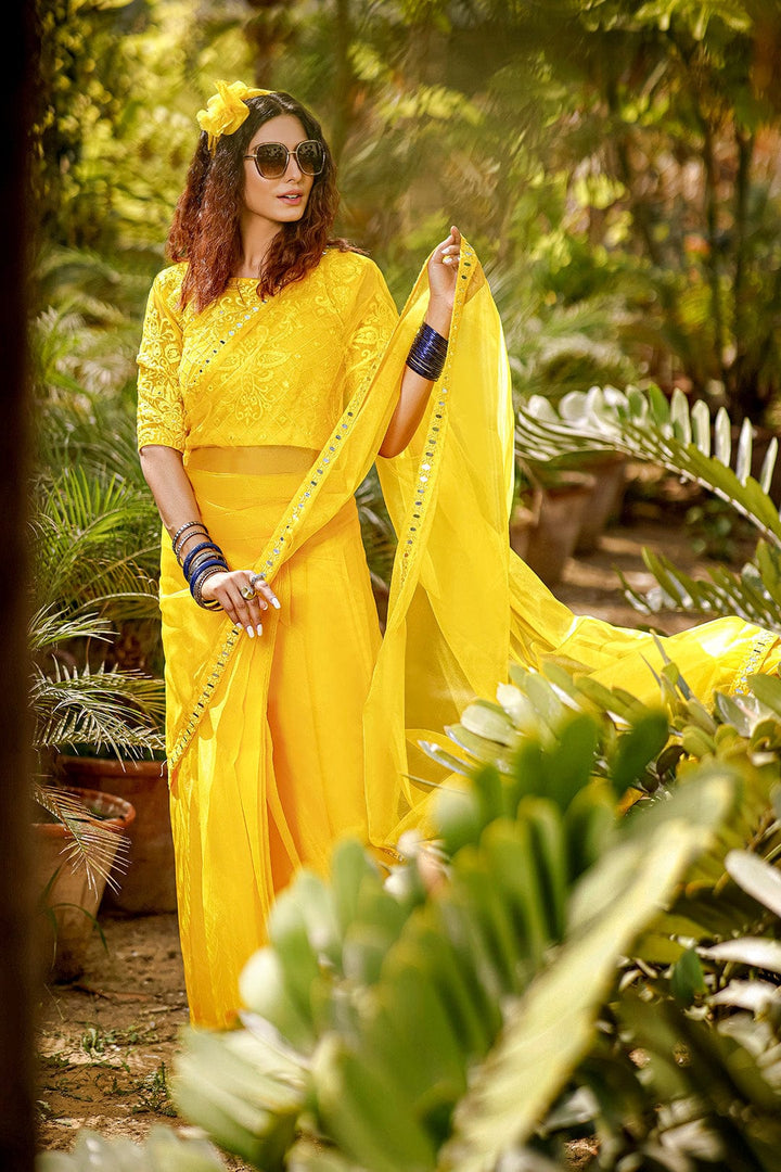 Sanas - Organza Luxury Saree | TITLIYAN | SR202119