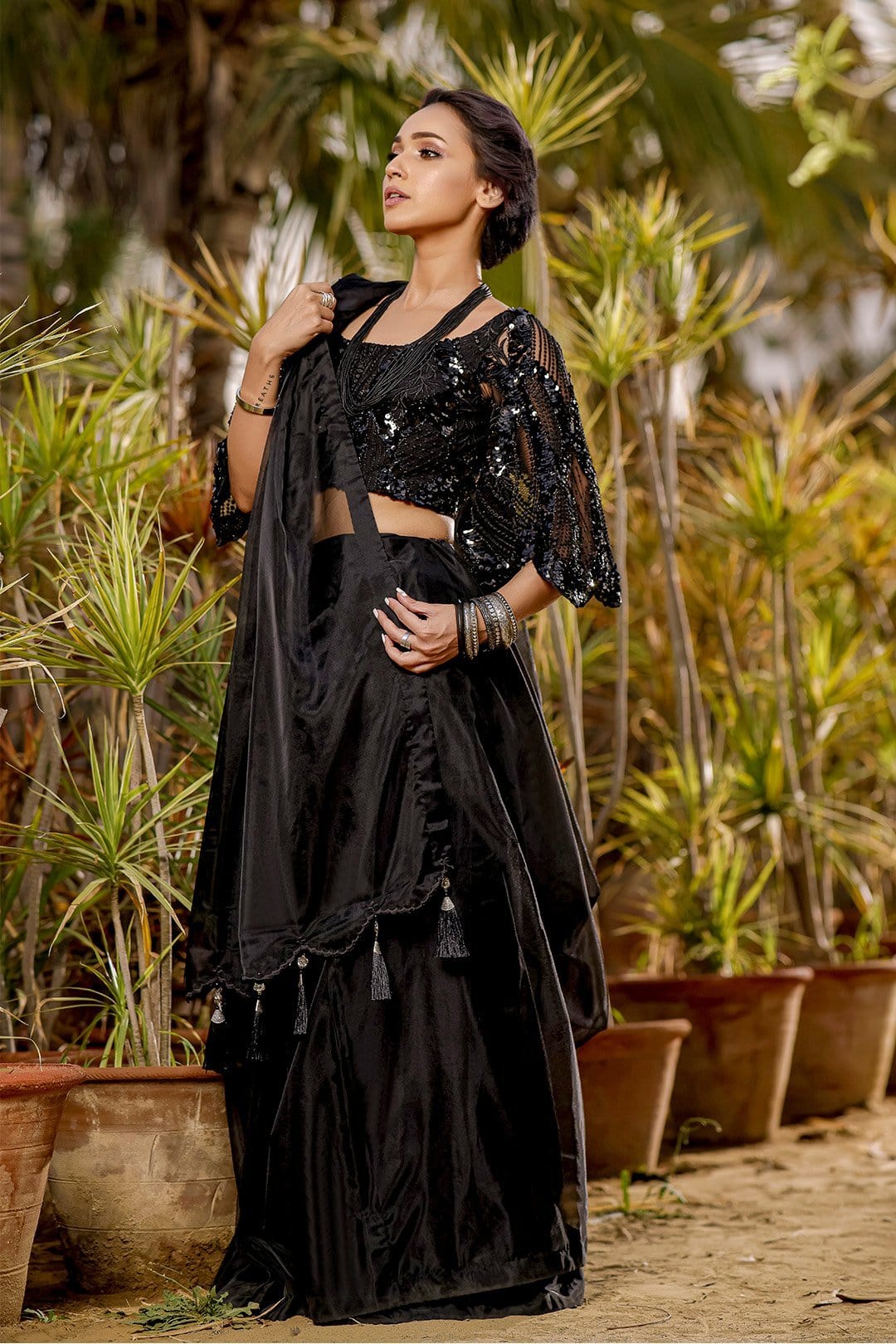 Sanas - Organza Sequins Luxury Saree | TITLIYAN | SR202122