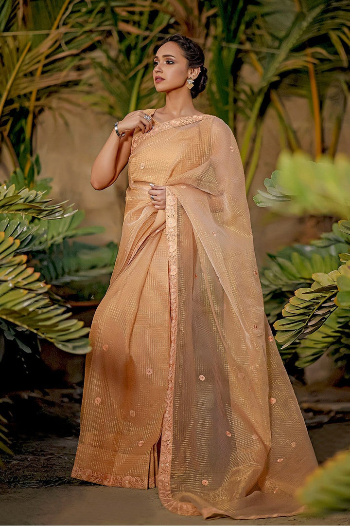 Sanas - Zari Organza Luxury Saree | TITLIYAN | SR202115