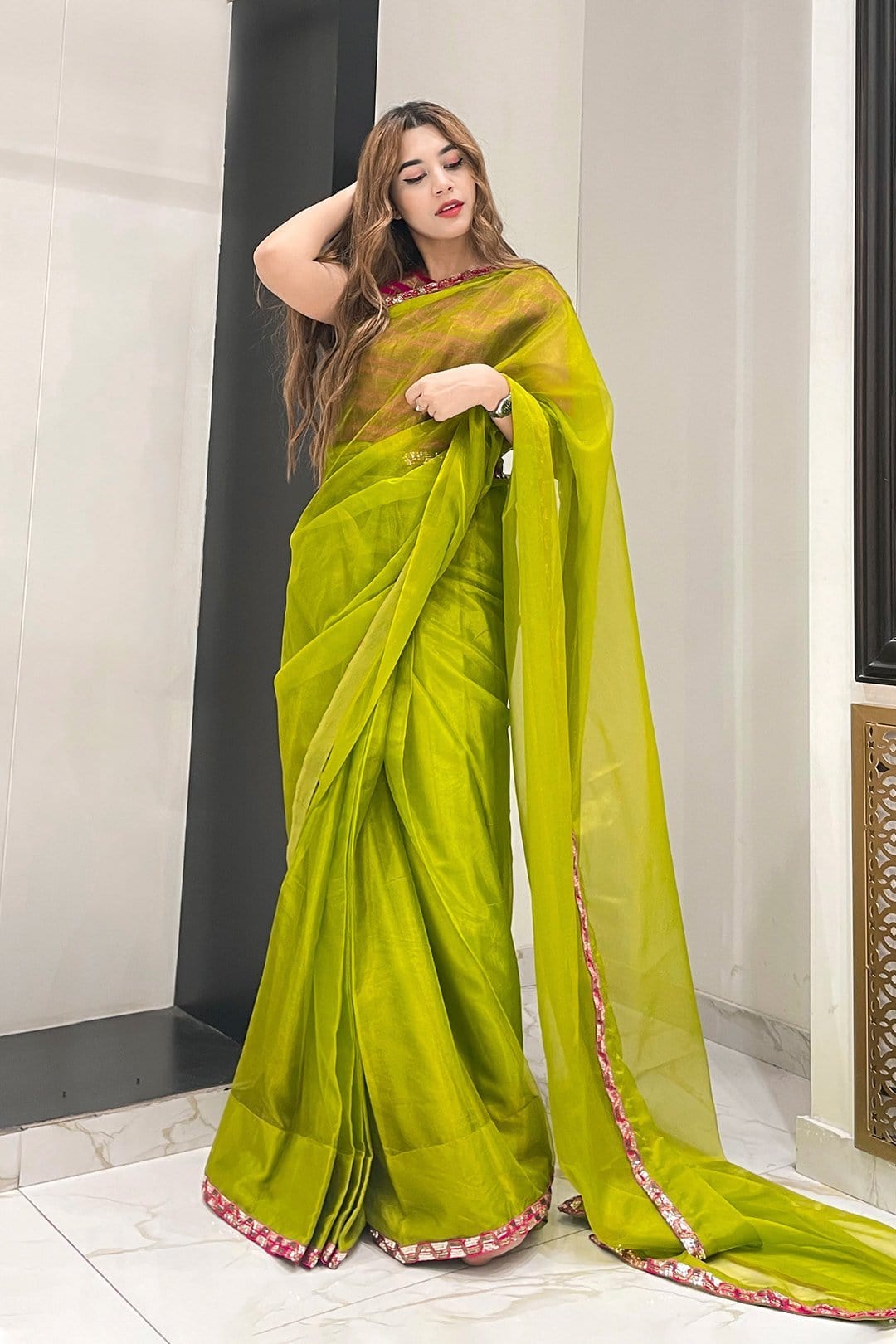 Sanas - Organza Luxury Saree | TITLIYAN | SR202130