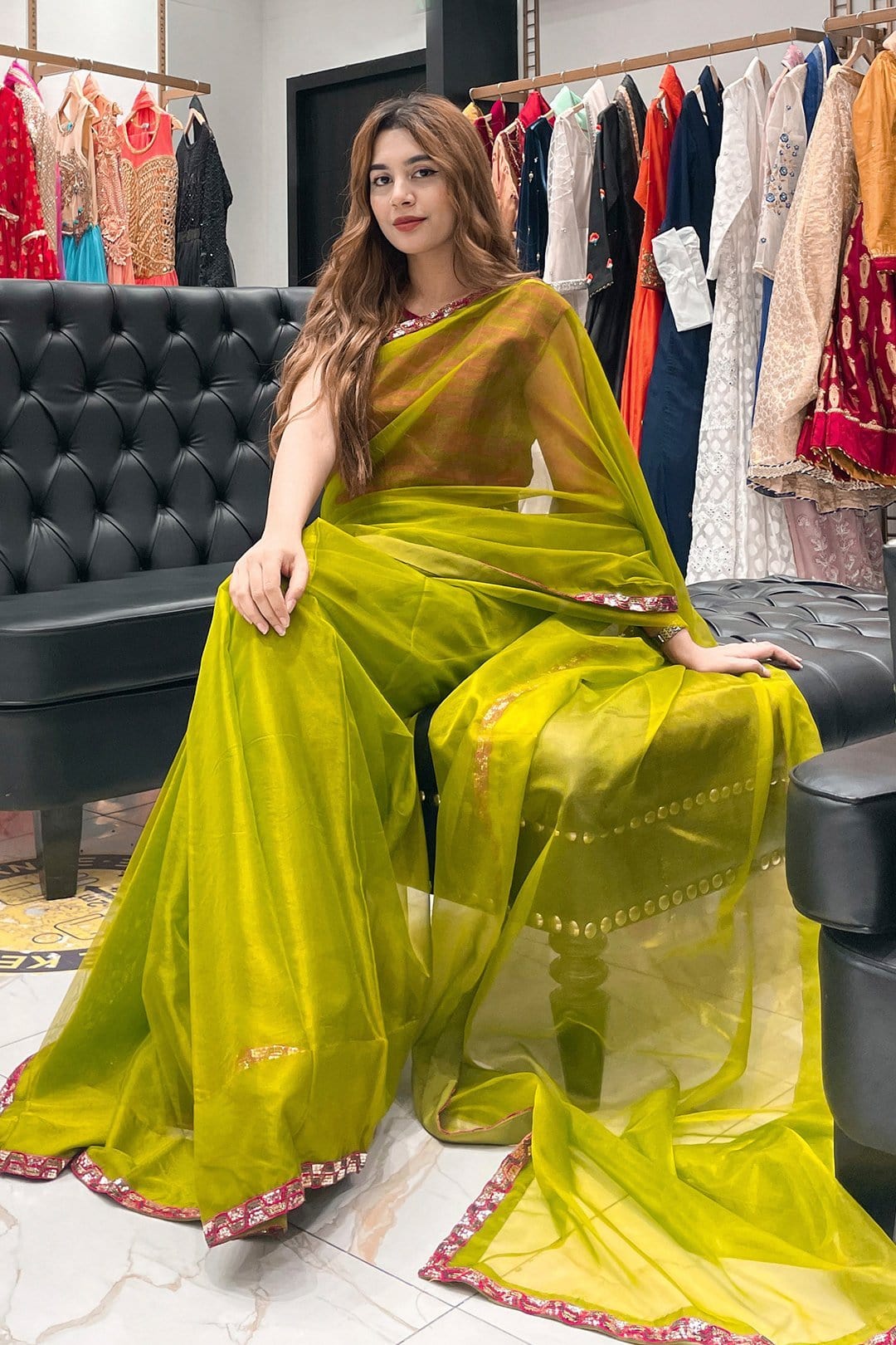 Sanas - Organza Luxury Saree | TITLIYAN | SR202130