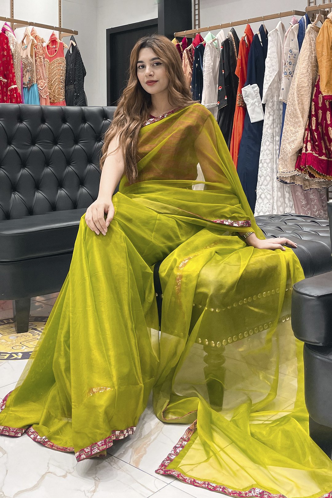 Sanas - Organza Luxury Saree - TITLIYAN - SR202130
