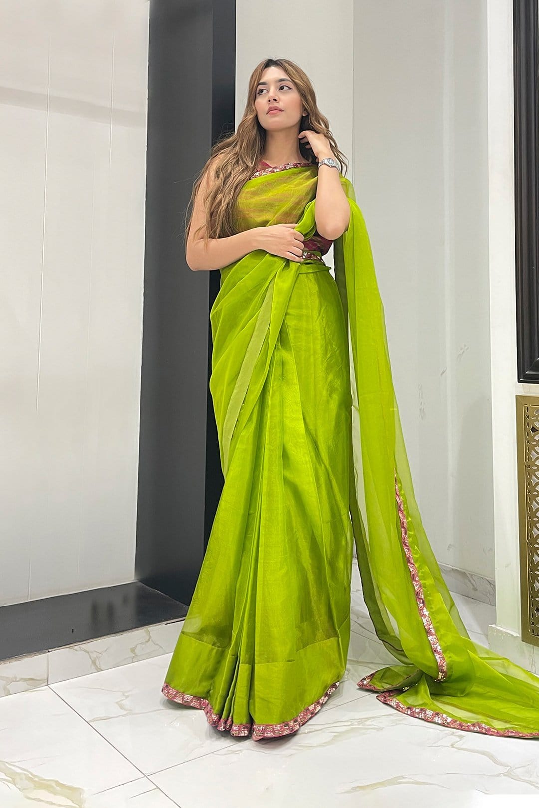 Sanas - Organza Luxury Saree | TITLIYAN | SR202130