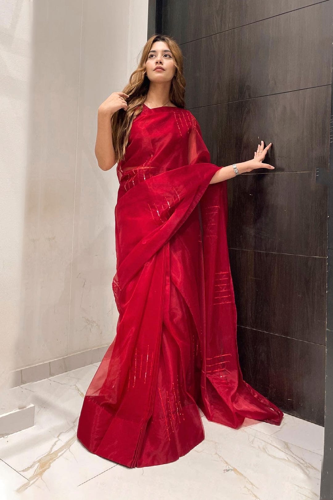 Sanas - Organza Luxury Saree | TITLIYAN | SR202117