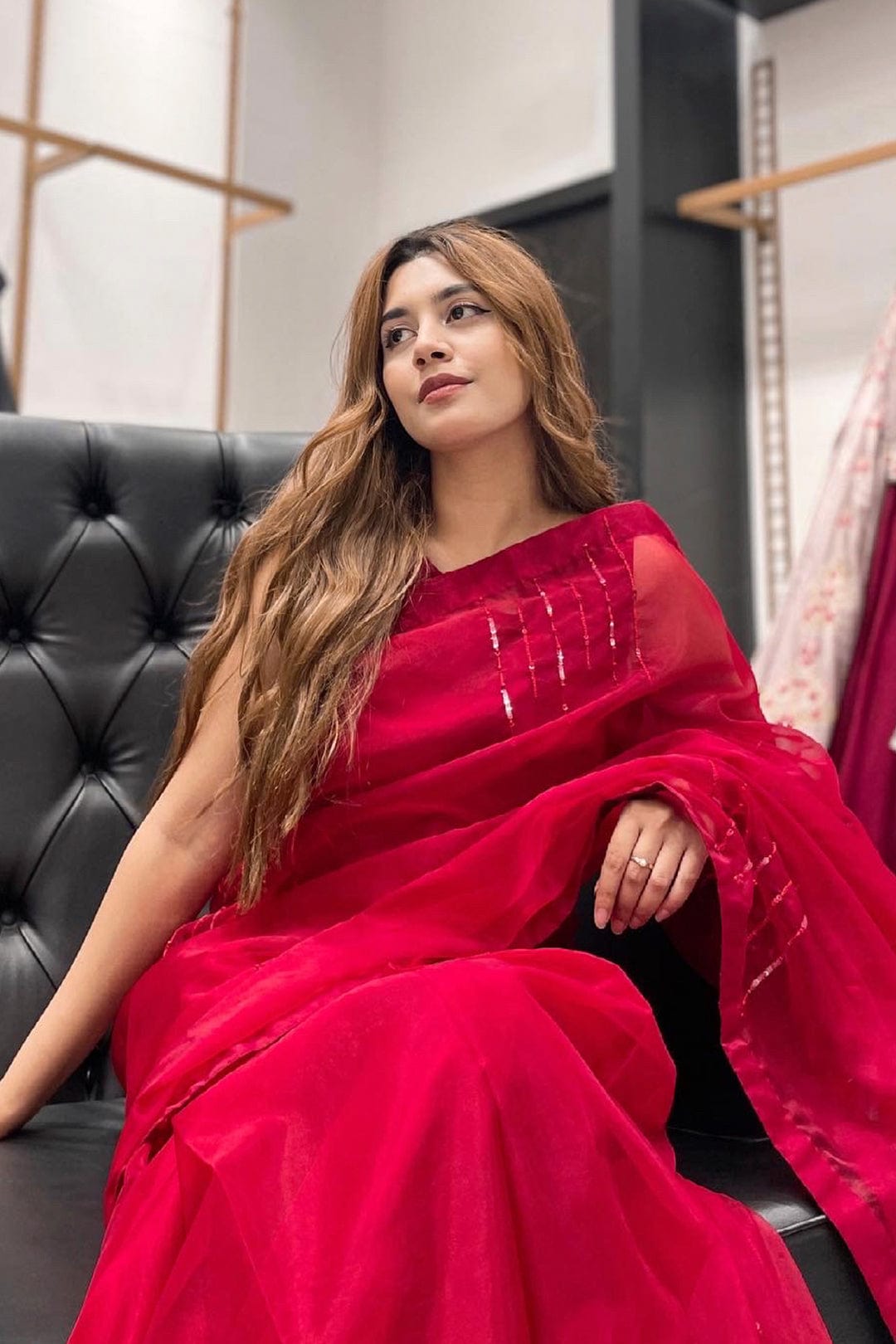 Sanas - Organza Luxury Saree | TITLIYAN | SR202117