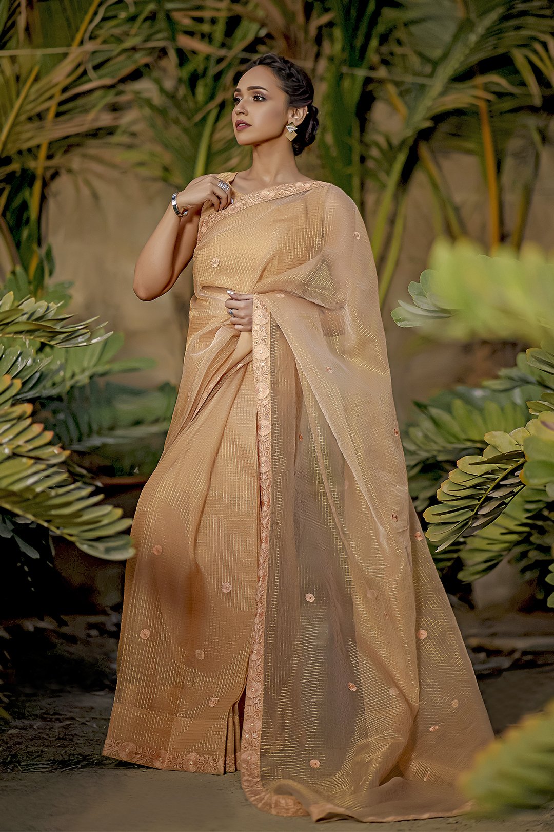 Sanas - Zari Organza Luxury Saree - TITLIYAN - SR202115