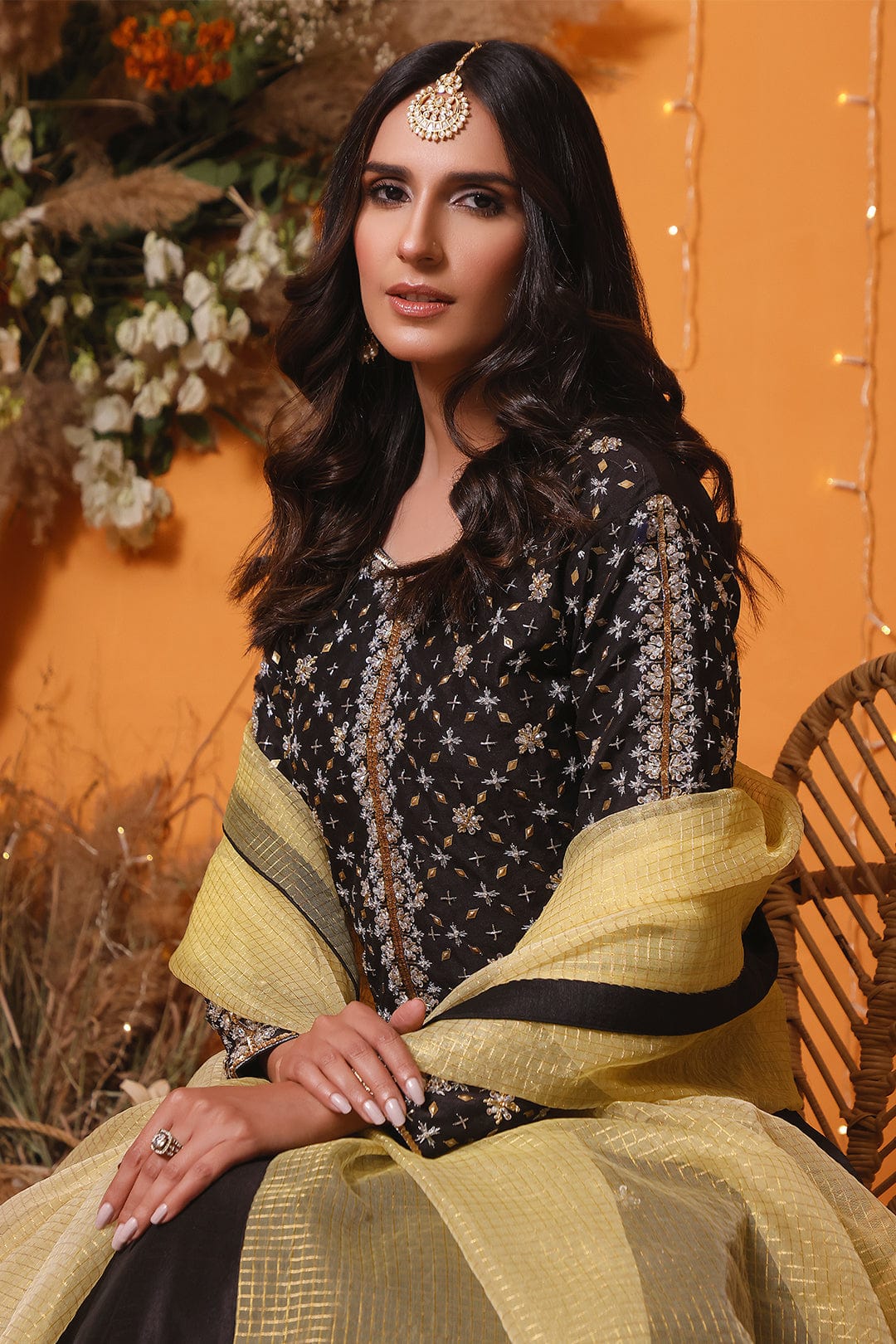 Sanas - Crystal Handwork Raw Silk Lehenga Choli | MEHRU | L202160