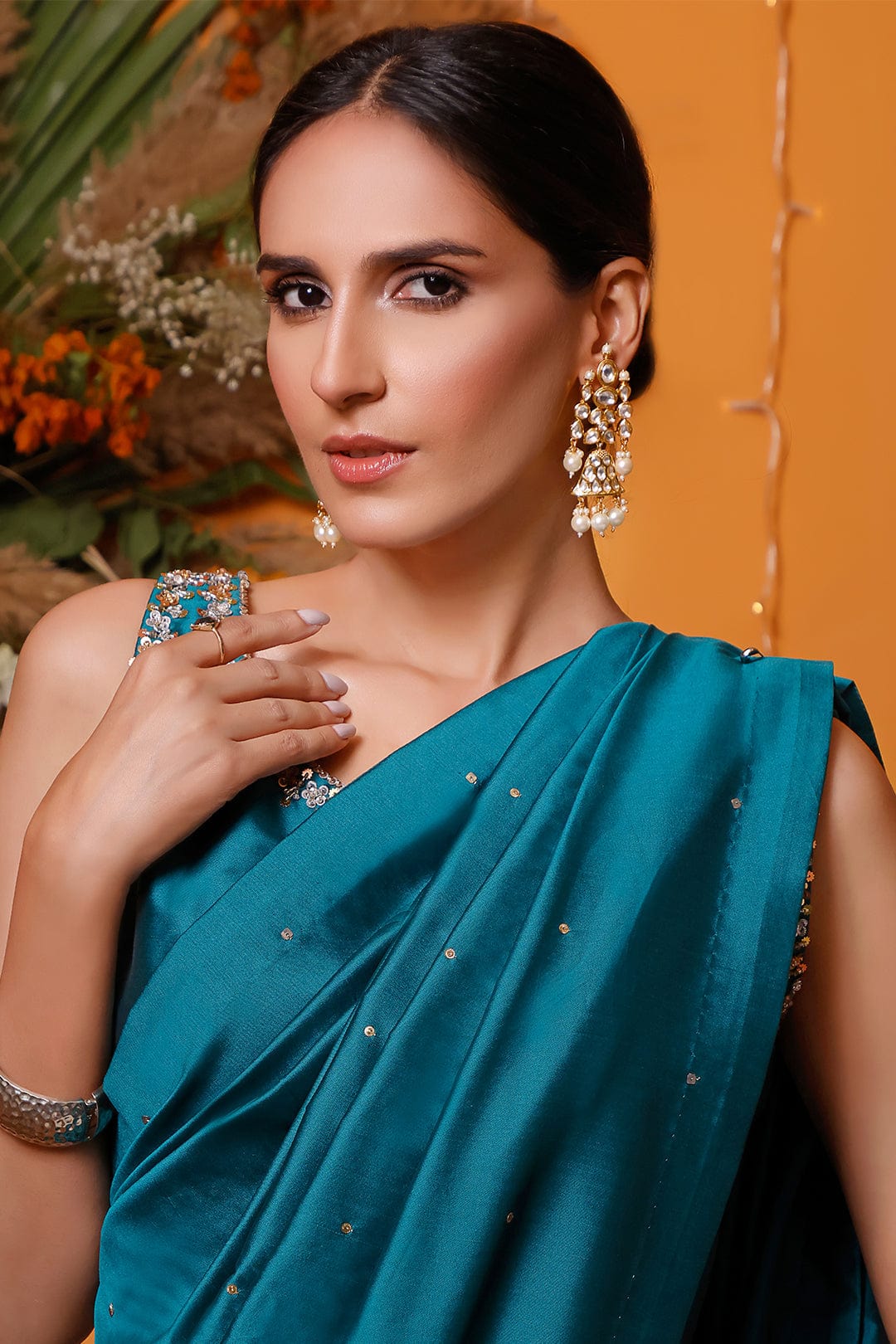 Sanas - Handwork Embroidered Luxury Silk Saree | MEHRU | SR202172
