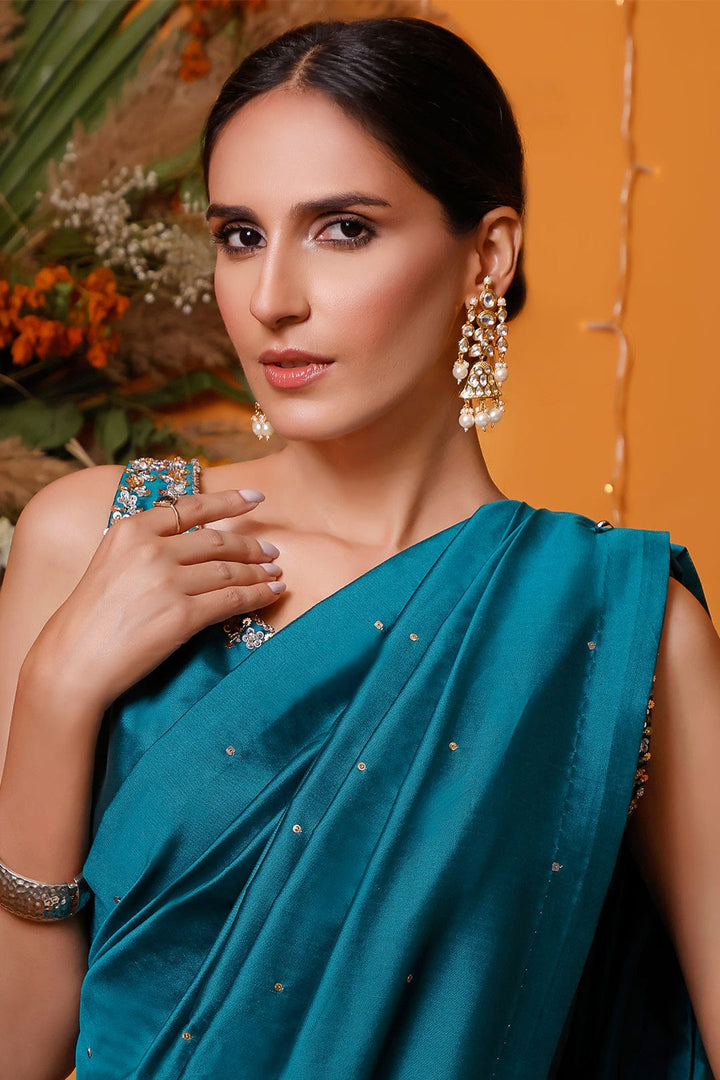 Sanas - Handwork Embroidered Luxury Silk Saree | MEHRU | SR202172