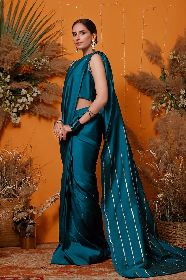 Sanas - Handwork Embroidered Luxury Silk Saree | MEHRU | SR202172