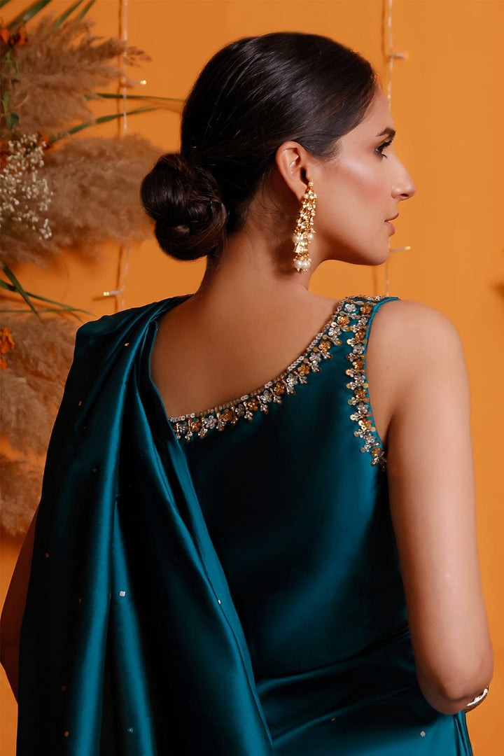 Sanas - Handwork Embroidered Luxury Silk Saree | MEHRU | SR202172