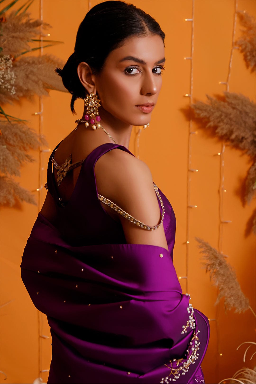 Sanas - Handwork Embroidered Luxury Silk Saree | MEHRU | SR202171