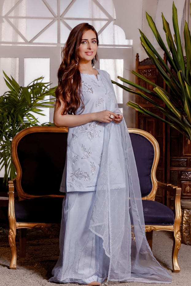 Sanas - Handwork Embroidered Luxury Pret 3pc Suit | KAIRA | S202190