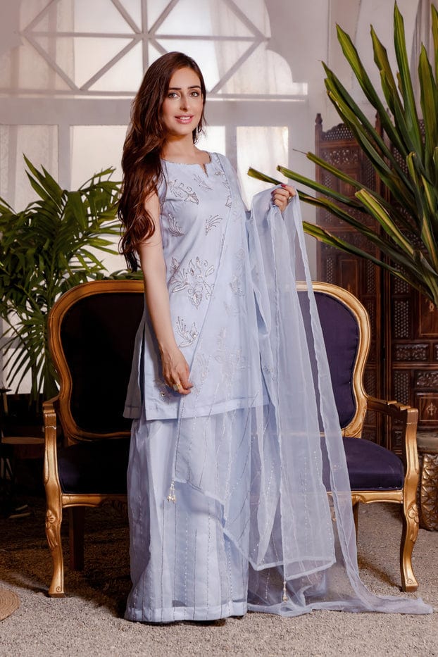 Sanas - Handwork Embroidered Luxury Pret 3pc Suit | KAIRA | S202190