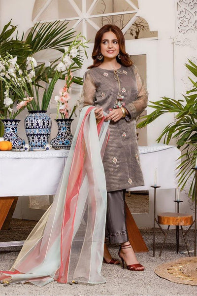 Sanas - Embroidered Zari Organza Luxury Pret 3pc Suit | KAIRA | S202186 - Studio by TCS