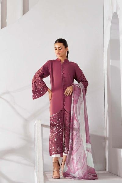 Natasha Kamal - Dragonfruit Pink Coord Set with Printed Silk Dupatta - 3 Pieces - Studio by TCS