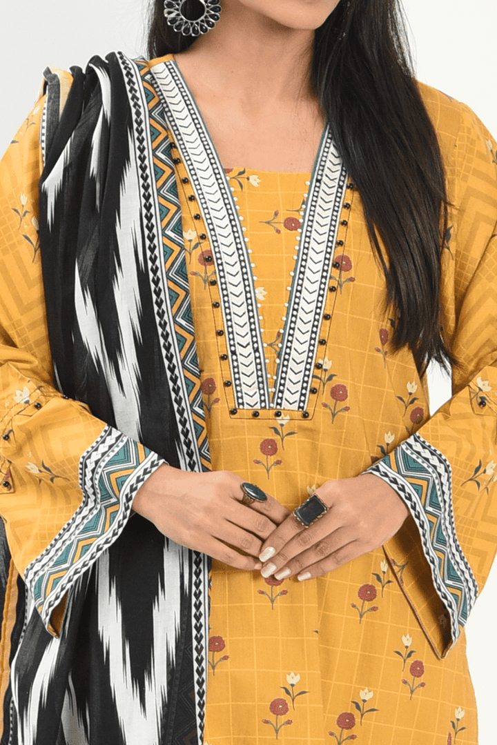 Mizaj - 3 Piece - Unstitched - Embroidered Lawn Suit - Studio by TCS
