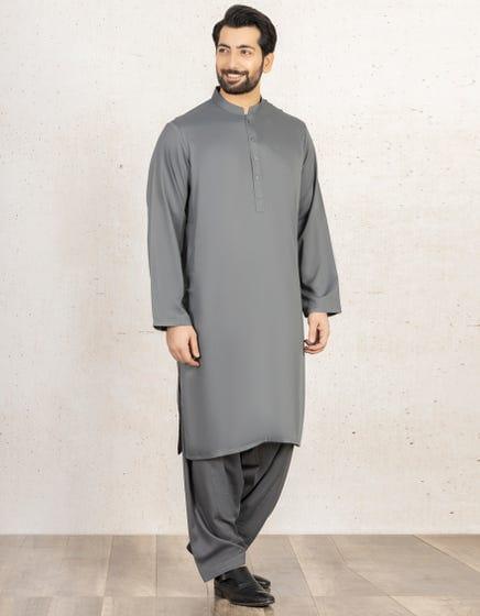 Junaid Jamshed | Casual Grey Kameez Shalwar - Studio by TCS