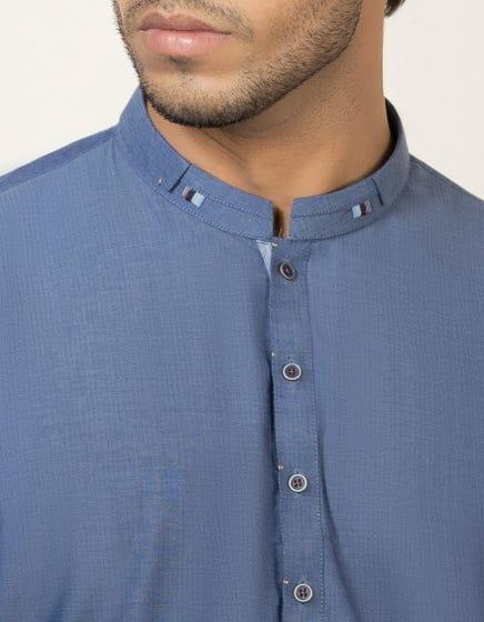 J. - Junaid Jamshed | Men Pigeon Blue Kurta For Men - Studio by TCS