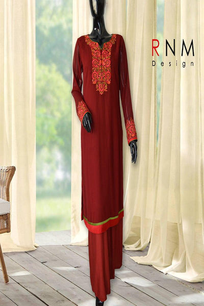 RNM Designs - Gloaming Shade (Maroon) - Maroon - 2 Piece Suit - Studio by TCS