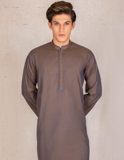 J. - Junaid Jamshed | Jacquard Light Brown Men Kurta - Studio by TCS