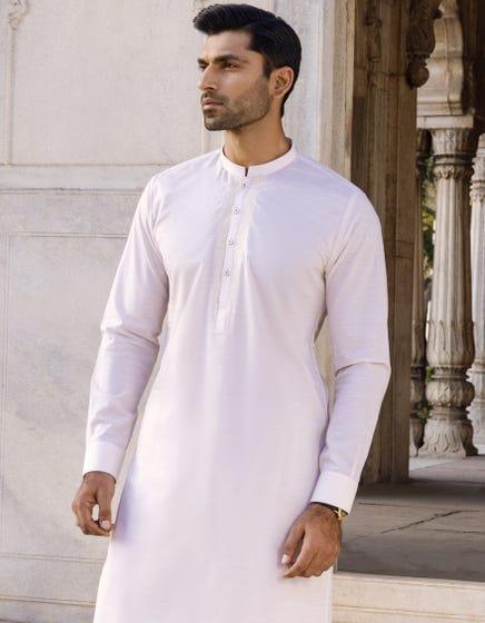 J. - Junaid Jamshed | Fawn Cotton Kameez Shalwar - Studio by TCS