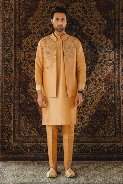 GEM Garments - Sargon - Waistcoat - Gold - 1 Piece - Indian Silk - Studio by TCS