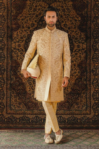 GEM Garments - Xerxes - Sherwani - Gold - 1 Piece - Indian Silk - Studio by TCS