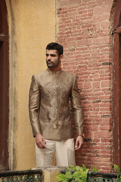 GEM Garments - Hafs - Prince Coat - Bronze - 1 Piece - Indian Silk - Studio by TCS