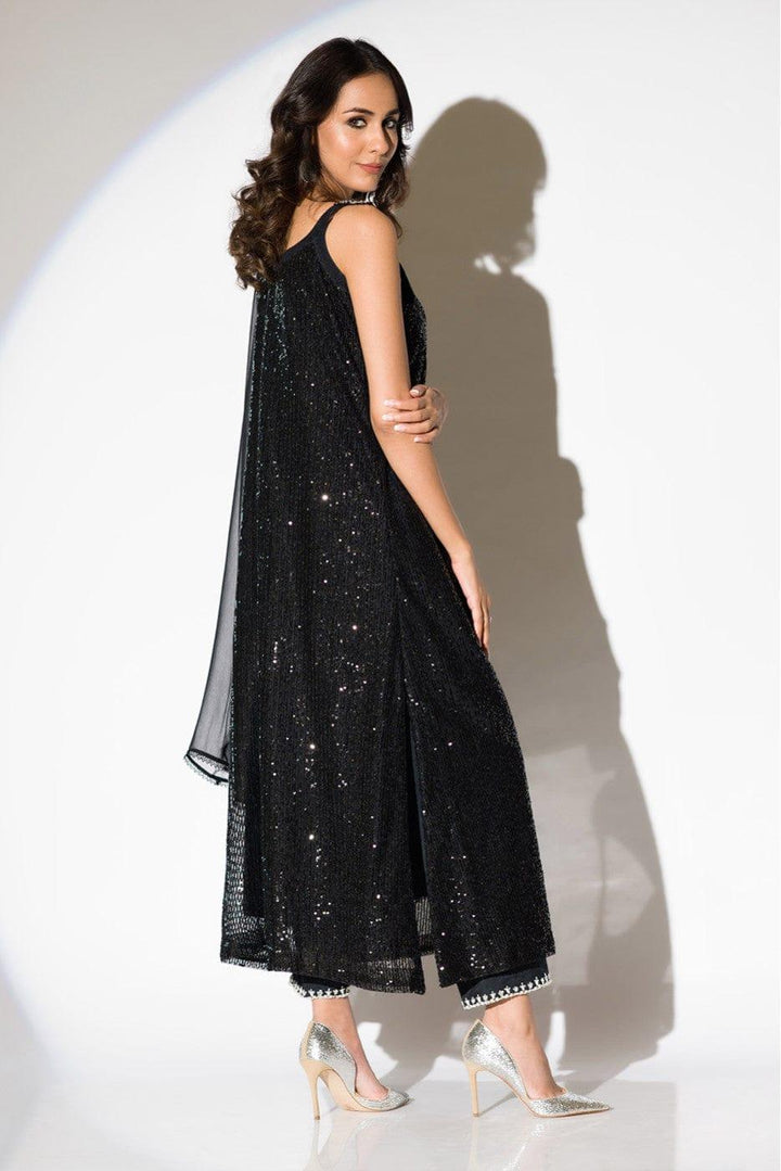 Insia Sohail - Myza - Black - Embroidered - 3 Piece - Studio by TCS