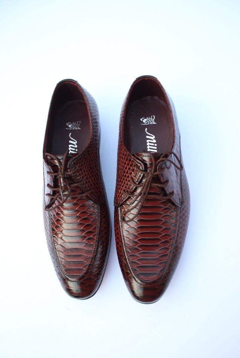 Milli Shoes - Maroon  Leather Shoes - 40041