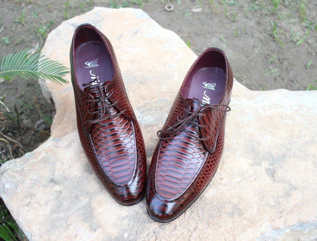 Milli Shoes - Maroon  Leather Shoes - 40041