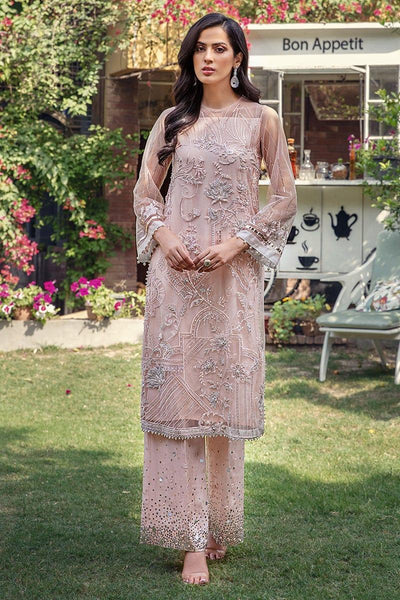 Malook - Ayla - Peach Pink - Embroidered - 3 Piece - Studio by TCS