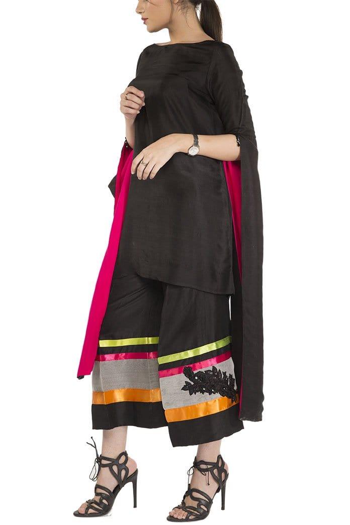 Maheen Ghani Taseer - Raw Silk Shirt & Pants