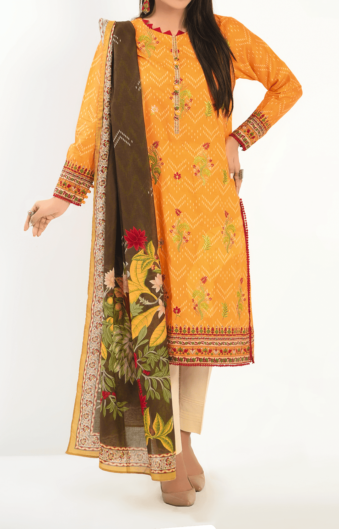 Mizaj - 3 Piece - Unstitched - Embroidered Lawn Suit - Studio by TCS