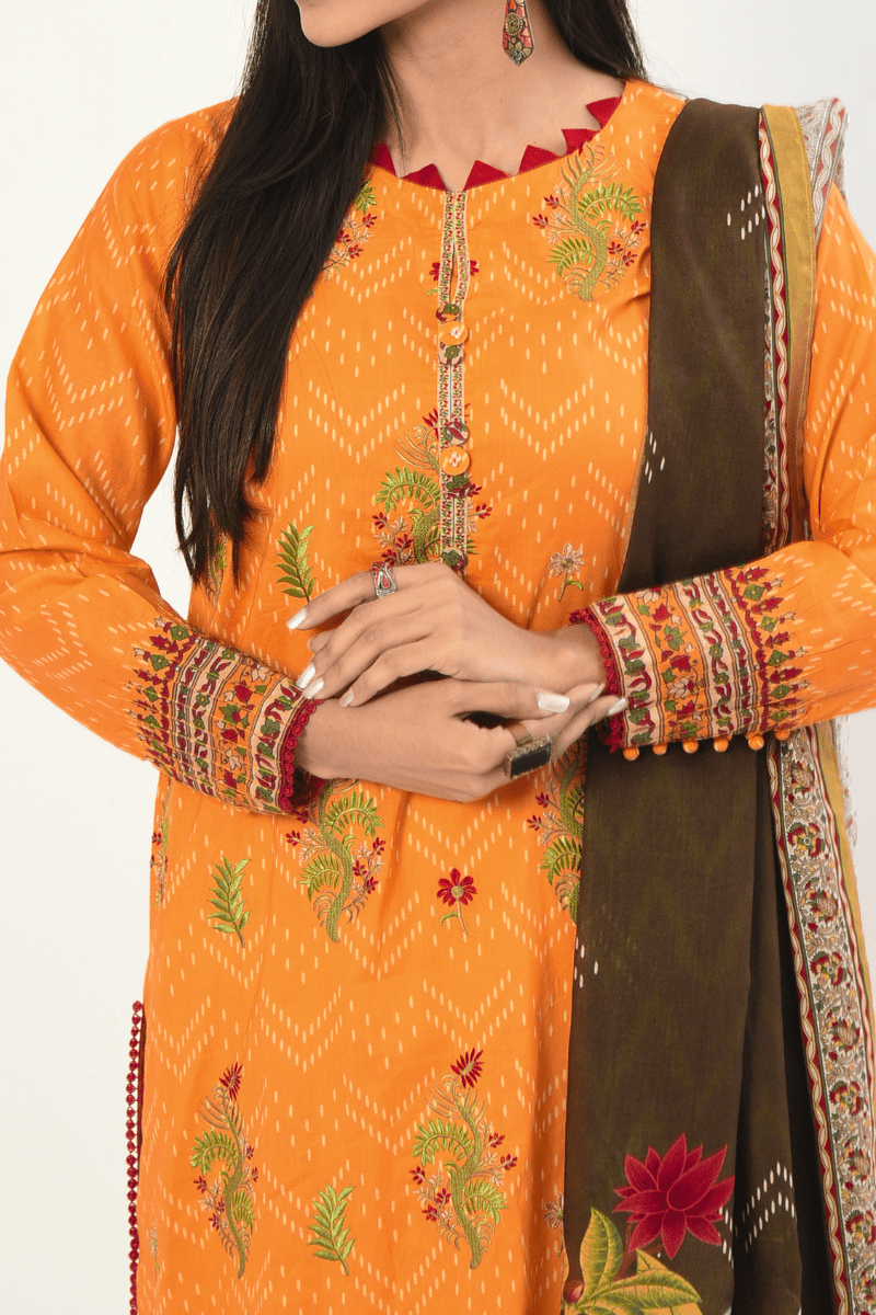 Mizaj - 3 Piece - Unstitched - Embroidered Lawn Suit - Studio by TCS